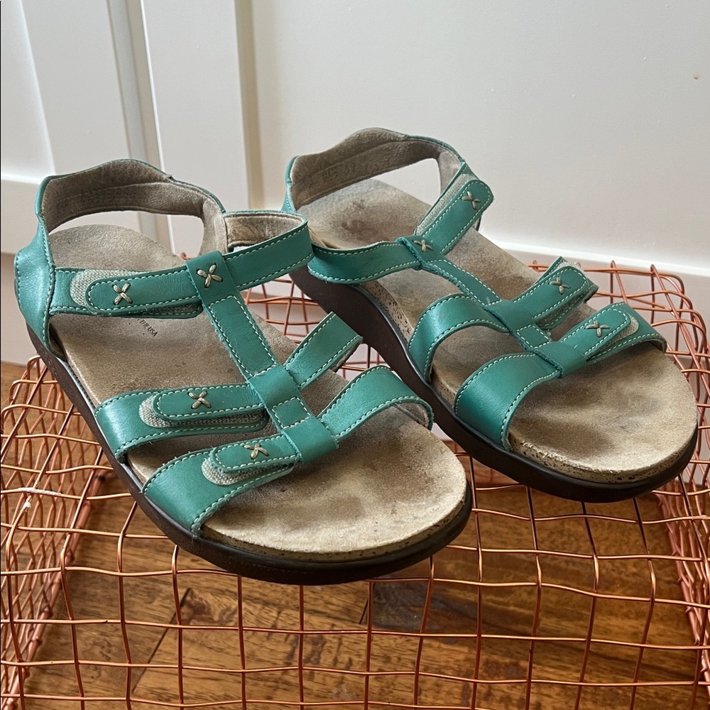 SAS Turquoise Strappy Sandals